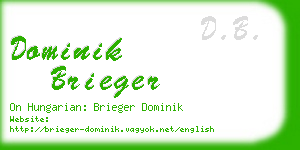 dominik brieger business card